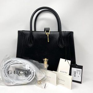 Gucci Black Leather Jackie 1961 Tote